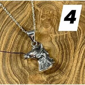 NEW BOHO SOL women's sterling silver horse head pendant necklace in western laye